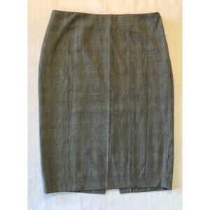 Donna Ricco Pencil Skirt Women Size 8 Black White Tweed Knee Length Career Work